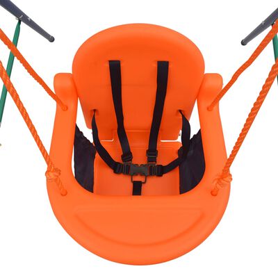 vidaXL Barnehuskesett med sikkerhetssele oransje