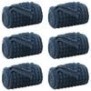 vidaXL Kastepledd 6 pcs Marinebl&aring; 270 x 240 cm Fleece
