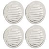 vidaXL Luftventildeksler 4 pcs s&oslash;lv 125 mm Rustfritt St&aring;l