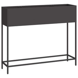 vidaXL Hevet Hageplante Svart 100 x 26 x 82 cm St&aring;l