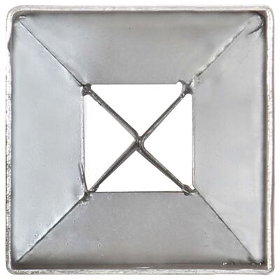 vidaXL Jordspyd 6 stk sølv 7x7x90 cm galvanisert stål