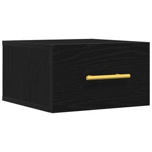 vidaXL Nattbordskap 35 x 35 x 20 cm Konstruert tre Svart Eik