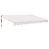 vidaXL Automatisk uttrekkbar markise kremhvit 3x2,5 m