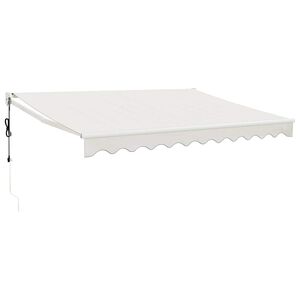 vidaXL Automatisk uttrekkbar markise kremhvit 3x2,5 m