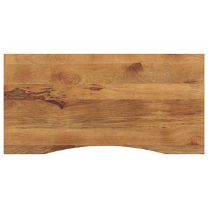 vidaXL Skrivebordsplate med kurve 120x50x2,5 cm heltre grovt mangotre