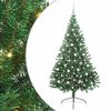 vidaXL Kunstig Forh&aring;ndsopplyst Juletre gr&oslash;nn 210 cm PVC
