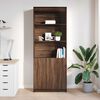 vidaXL Highboard brun eik 70x35x180 cm konstruert tre