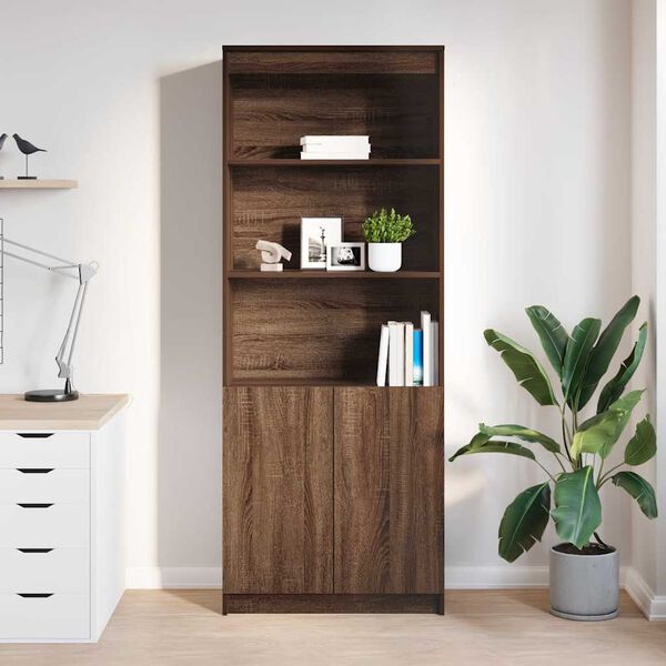 vidaXL Highboard brun eik 70x35x180 cm konstruert tre