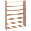 vidaXL Skohylle brun 90x24x117 cm konstruert tre