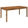 vidaXL Hage middagsbord Naturlig 180 x 88,5 x 75 cm Solid akasietre