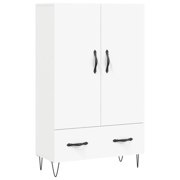 vidaXL Highboard hvit 69,5x31x115 cm konstruert tre