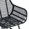 vidaXL Spisestuestol 2 pcs Svart 55 x 50 x 74 cm Rattan og Jern