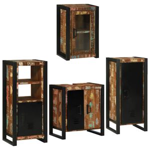 vidaXL Baderomsinnredningssett 4 stk. Flerfarget 55 x 35 x 60 cm