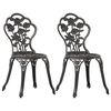 vidaXL Bistrostoler 2 stk bronsest&oslash;pt aluminium