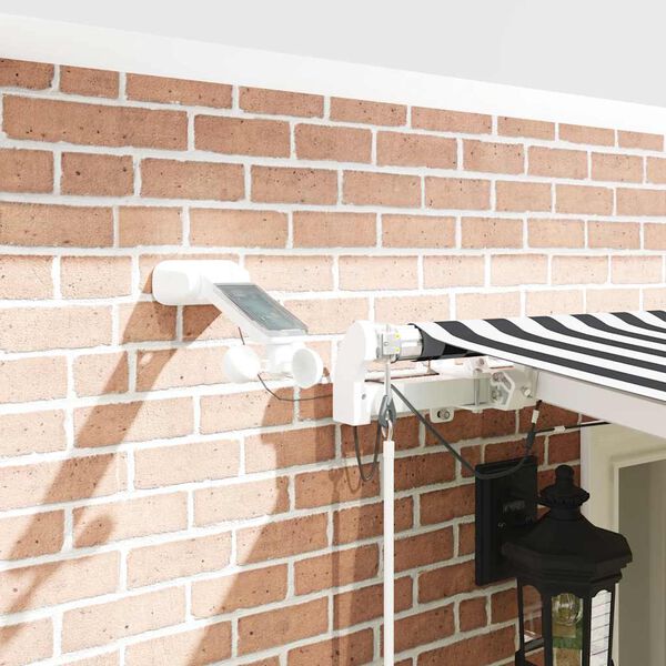 vidaXL Automatisk uttrekkbar markise LED antrasitt og hvit 600x300 cm