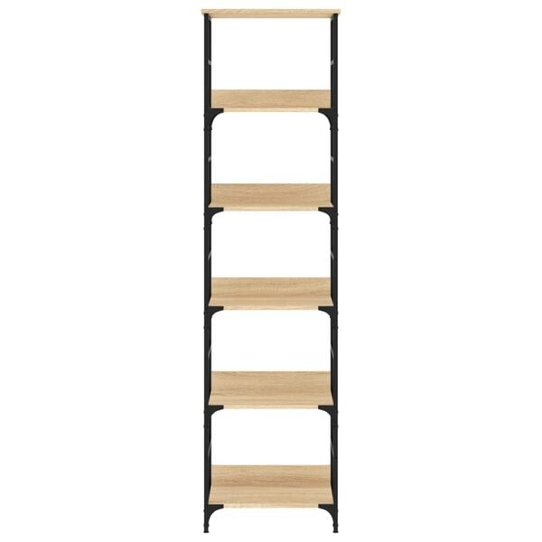 vidaXL Bokhylle Sonoma eik 50x33x188,5 cm konstruert tre