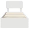 vidaXL Sengestamme med hodegjerde Hvit 75 x 190 cm Konstruert tre
