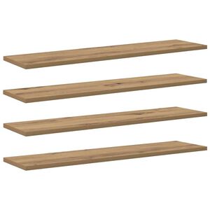 vidaXL Bokhyllebrett 3 niv&aring;er 4 stk. 80 x 20 x 1,5 cm Konstruert tre
