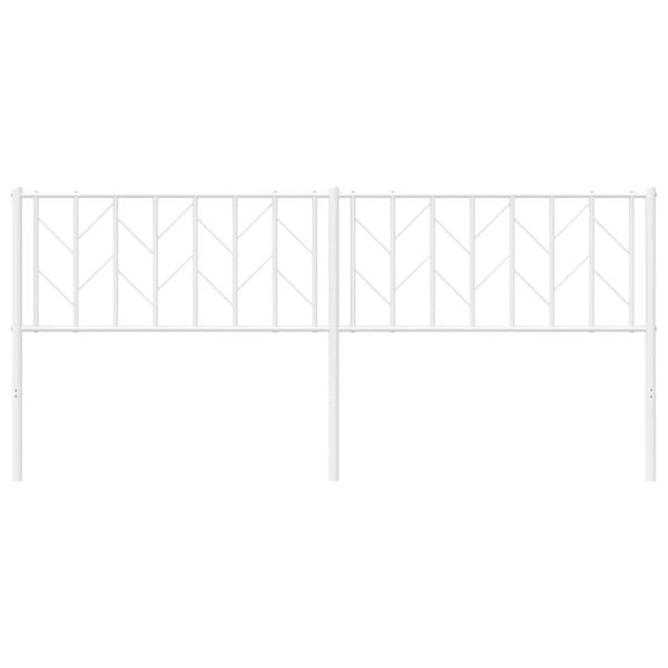 vidaXL Utskiftbar sengegavl i metall hvit 193 cm