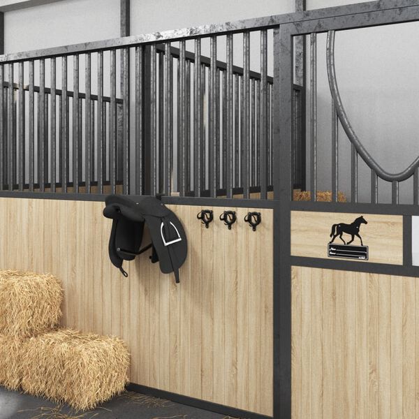 vidaXL Veggmonterte hodelagstativer 3 stk svart jern