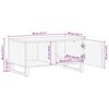 vidaXL Salongbord svart 80x50x40 cm heltre furu