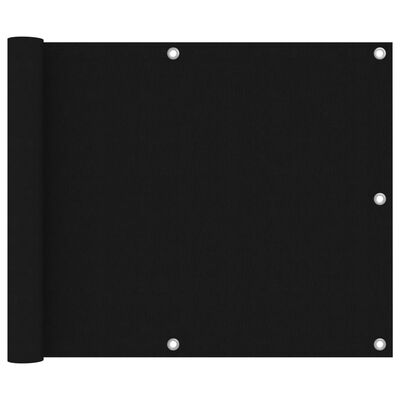 vidaXL Balkongskjerm svart 75x300 cm oxfordstoff