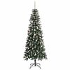 vidaXL Kunstig juletre med 300 LED gr&oslash;nn 240 cm PVC og plast og st&aring;l