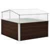 vidaXL Drivhus brun 100x100x85 cm galvanisert st&aring;l
