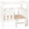 vidaXL Hundeseng hvit 75,5x63,5x70 cm heltre furu