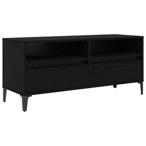 vidaXL TV-skap Svart Eik 100 x 34,5 x 44,5 cm Ingeni&oslash;rtre og jern