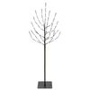 vidaXL LED juletre Svart 120 cm St&aring;l 100 LED-lys