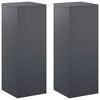 vidaXL Planteholder 2 pcs Antrasitt 30 x 30 x 80 cm Galvanisert st&aring;l