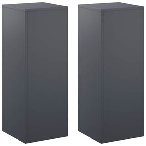 vidaXL Planteholder 2 pcs Antrasitt 30 x 30 x 80 cm Galvanisert st&aring;l