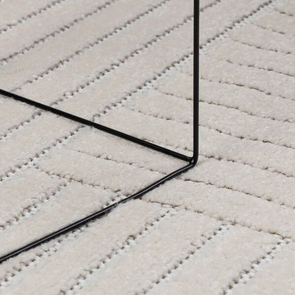 vidaXL Omr&aring;detepper Rund Krem &Oslash; 200 CM