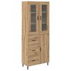 vidaXL H&oslash;yskap 2 pcs Artisan Eik 69,5 x 34 x 180 cm Konstruert tre