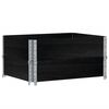 vidaXL Pallekarmer 2 stk svart 80x60 cm heltre furu