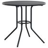 vidaXL Terrassebord rundt antrasitt &Oslash;80x72,5 cm pulverlakkert st&aring;l