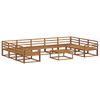 vidaXL Utend&oslash;rs sofa-sett 10 pcs Naturlig Solid akasietre