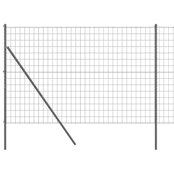 vidaXL Euro gjerde Grå 1.6 x 10 m PVC-belagt jern