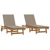 vidaXL Solstol 2 stk. Solid akasietre Brun