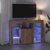 vidaXL Hj&oslash;rne LED TV-skap Artisan Eik 100x40x68cm Konstruert tre