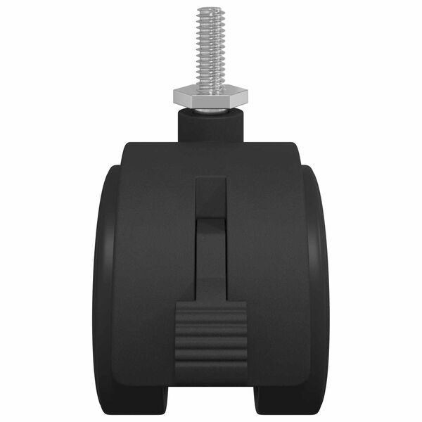 vidaXL Hjul 2 pcs Svart og s&oslash;lv 40,1 x 40,1 x 37,8 mm Jern og PP