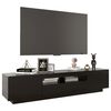 vidaXL TV-benk med LED-lys svart 180x35x40 cm