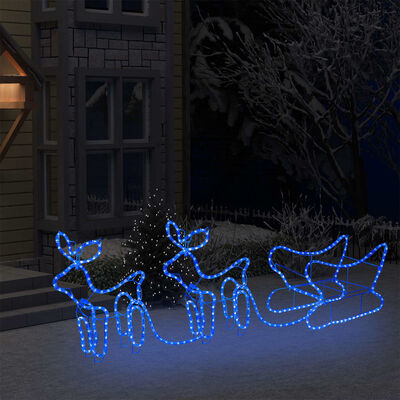 vidaXL Reinsdyr og slede julepynt utendørs 576 lysdioder