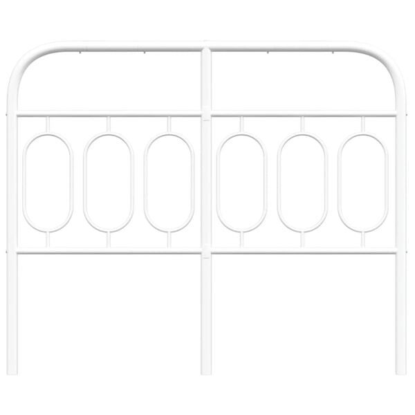 vidaXL Utskiftbar sengegavl i metall hvit 120 cm