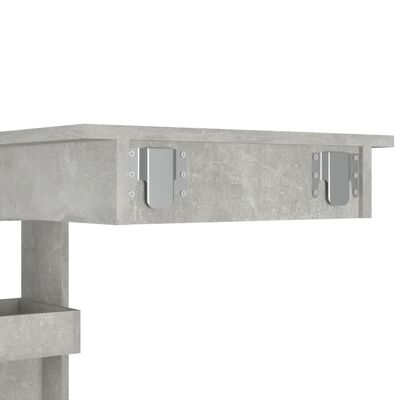 vidaXL Veggmontert barbord betonggrå 102x45x103,5 cm konstruert tre