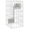 vidaXL Gabion kran 4 stk. s&oslash;lv 25 x 25 x 50 cm Galvanisert st&aring;l