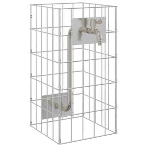 vidaXL Gabion kran 4 stk. S&oslash;lv 25 x 25 x 50 cm Galvanisert st&aring;l