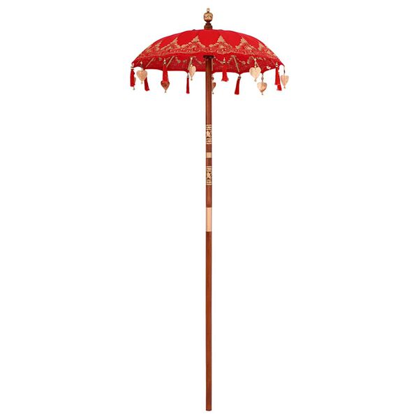 vidaXL Balinesisk Parasol Rød 95 x 95 x 260 cm
