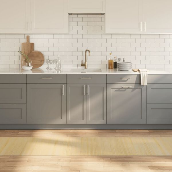 vidaXL Teppe rektangulær lys naturell 60x300 cm bambus